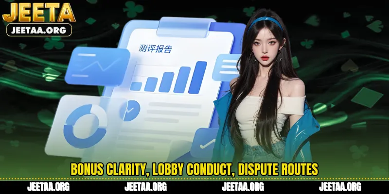 Bonus clarity, lobby conduct, dispute routes