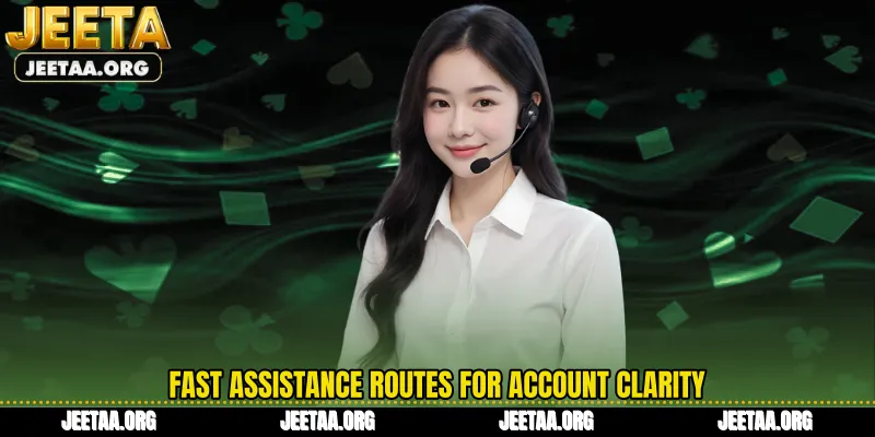 Fast assistance routes for account clarity