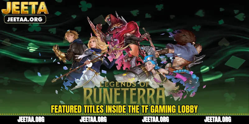 Featured titles inside the TF Gaming lobby