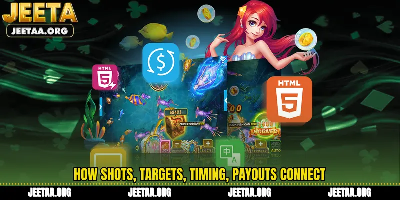 How shots, targets, timing, payouts connect