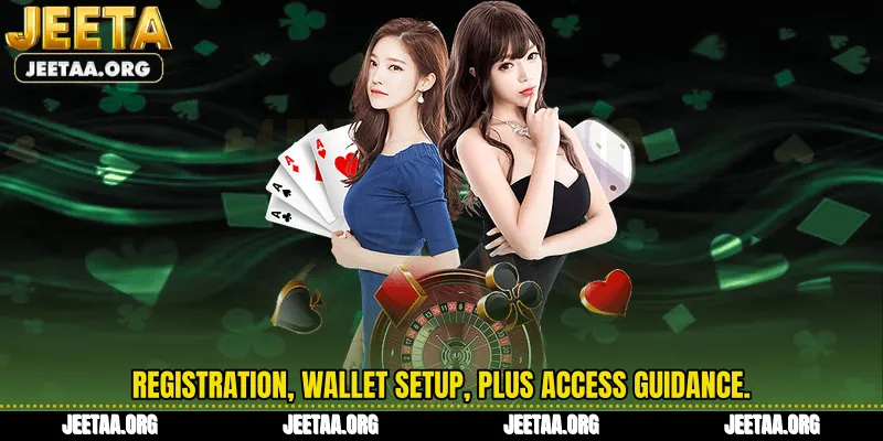 Registration, wallet setup, plus access guidance.