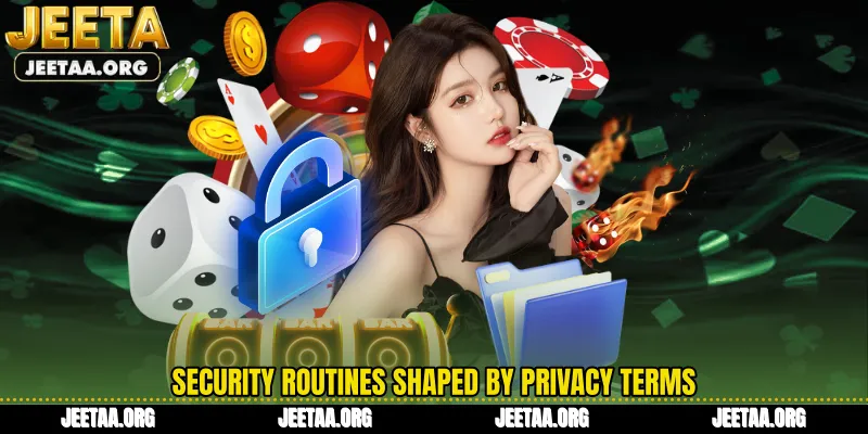 Security routines shaped by privacy terms